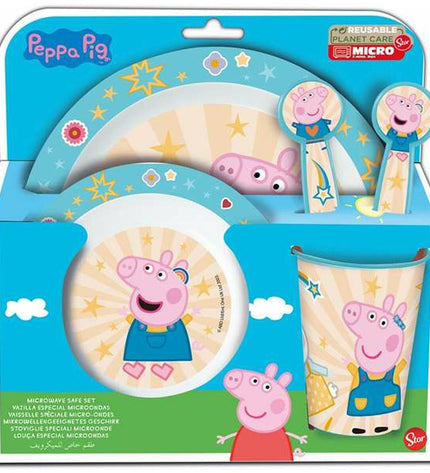 Peppa Pig children's picnic set for outdoor activities, featuring colorful utensils and a compact design for kids.