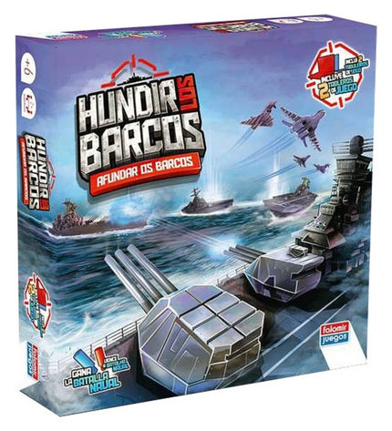 Zeeslag Spel Falomir toy game with colorful game board and ships, perfect for fun battles and strategic play.