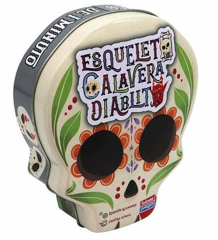 Falomir Calavera Diablito card game in colorful packaging, part of Falomir's toy and game collection, featuring vibrant artwork.