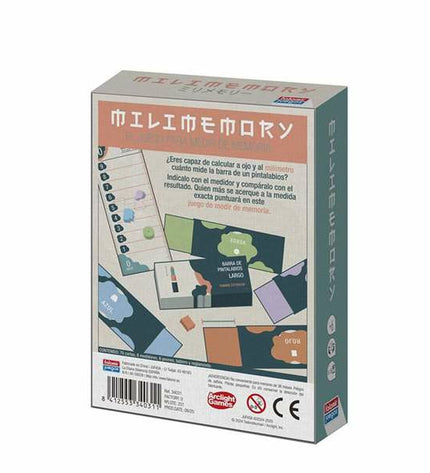 Falomir Millimemory educational game with colorful cards and game pieces for children, designed to enhance memory skills.