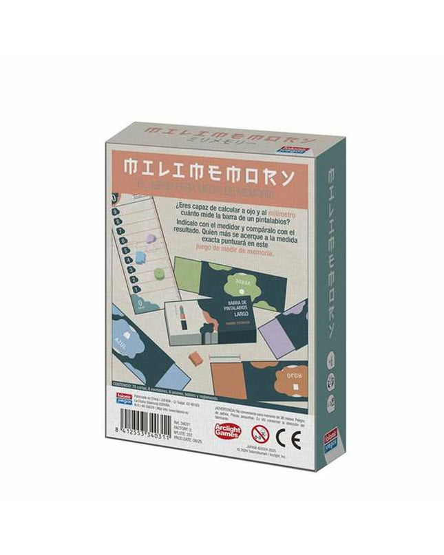 Falomir Millimemory educational game with colorful cards and game pieces for children, designed to enhance memory skills.