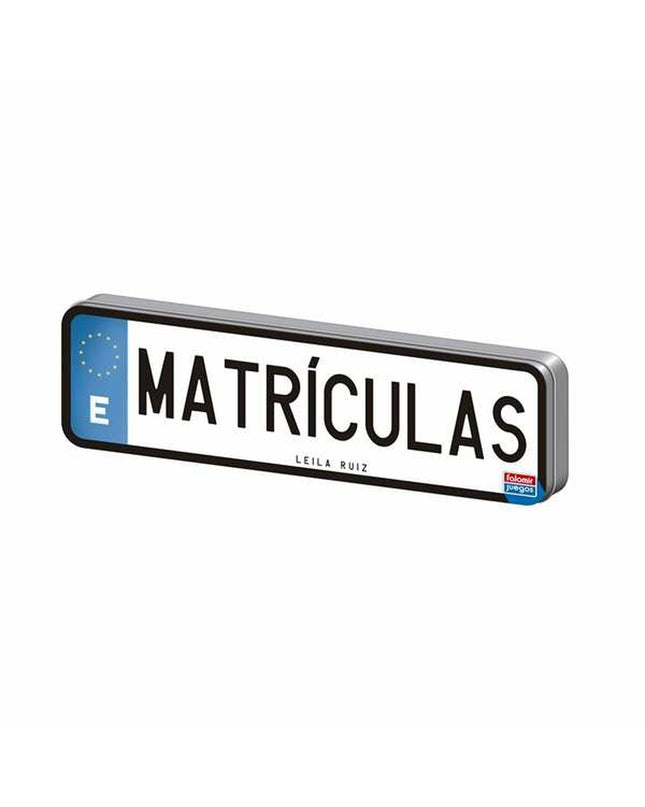 Falomir educational game Matriculas with colorful game pieces and cards for learning and fun.