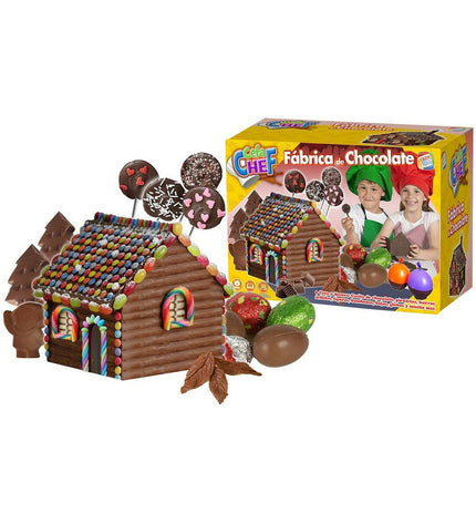 Chocolate factory playset by Cefatoys featuring colorful toy building blocks and accessories for imaginative pretend play.