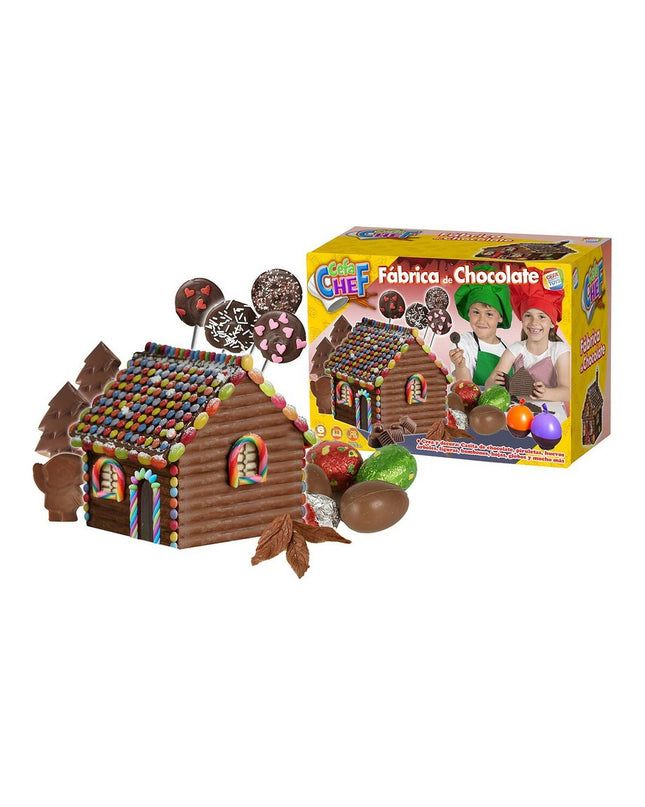 Chocolate factory playset by Cefatoys featuring colorful toy building blocks and accessories for imaginative pretend play.