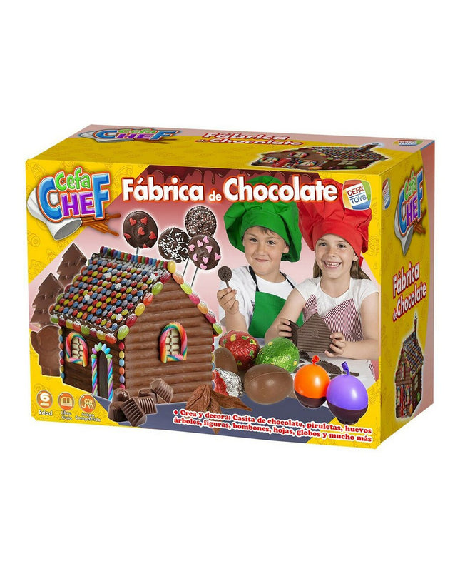 Cefatoys chocolate factory playset with colorful plastic pieces for pretend chocolate making and imaginative gaming.