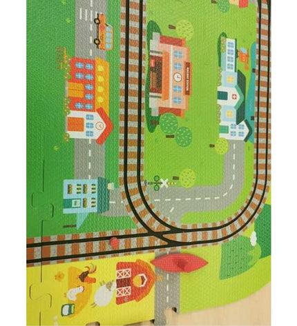 Colorful Cefatoys play mat with toys and game accessories, designed for children's entertainment and sensory development.