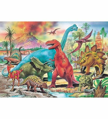Educa Dino puzzle with 100 pieces, colorful dinosaur design, perfect for children’s educational and brain-teasing play.