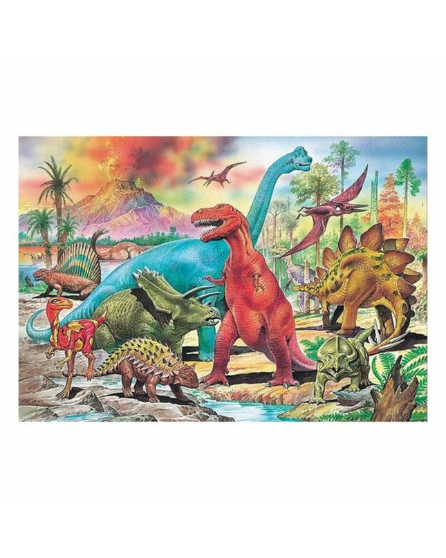 Educa Dino puzzle with 100 pieces, colorful dinosaur design, perfect for children’s educational and brain-teasing play.