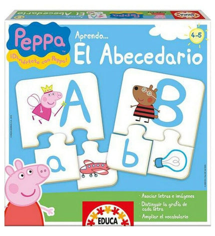 Peppa Pig Educatief Spel El Abecedario by Educa, colorful educational toy for learning alphabet in Dutch.