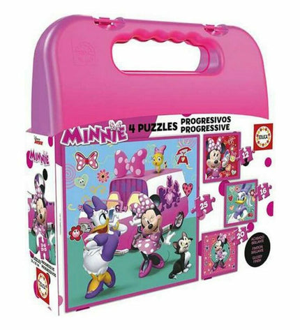Educa Minnie puzzle 17638 featuring colorful Minnie Mouse design, suitable for children, part of educational toys and brain teasers.