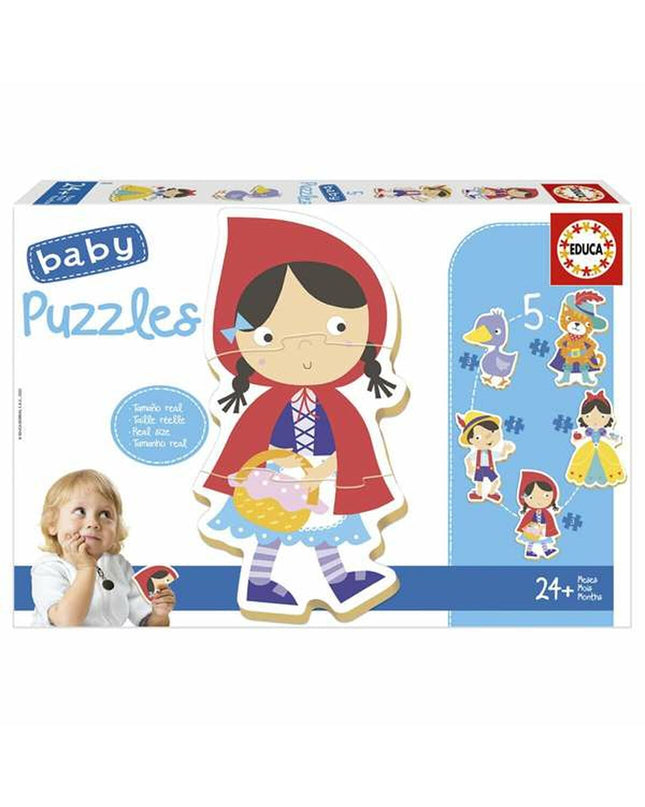 Educa Folk Tales children's puzzle with 5 pieces, colorful illustrations of folk story characters, suitable for young kids.