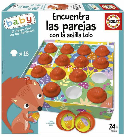 Educational game Educa, colorful children's toy with game pieces and accessories for learning and fun.