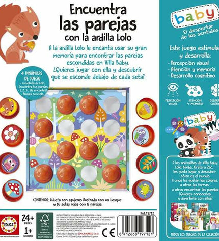 Educa educational game set featuring colorful pieces and game board, designed for learning and family fun.