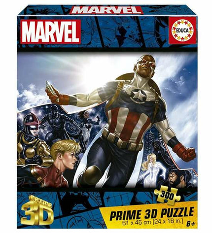 Educa Marvel 3D puzzle toy featuring a colorful Marvel character, designed for kids and puzzle enthusiasts.