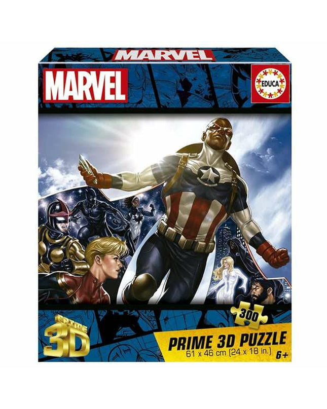 Educa Marvel 3D puzzle toy featuring a colorful Marvel character, designed for kids and puzzle enthusiasts.