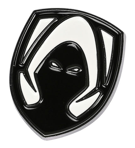 Set of 8 Team Heretics metal pins featuring sports and outdoor designs, perfect for fans and collectible accessories.