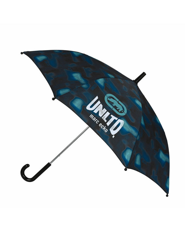 Eckō Unltd. Nomad black and blue umbrella with 86 cm diameter, suitable for travel and outdoor use.