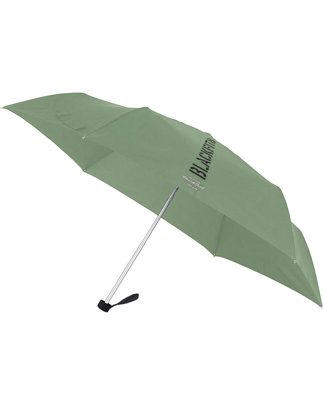 BlackFit8 foldable umbrella with gradient black and military green colors, 98 cm diameter, designed for travel and outdoor use.