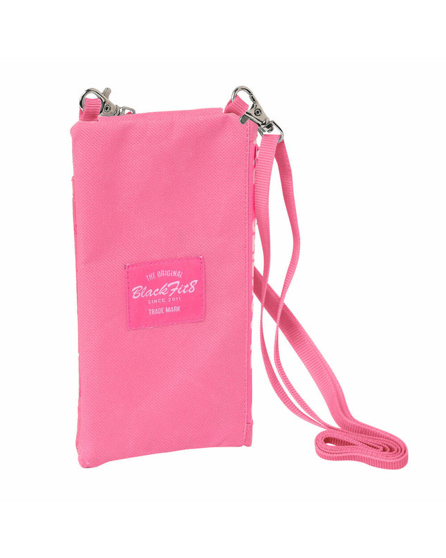 BlackFit8 Glow Up Roze portemonnee in black with card slots, designed for convenience and style.