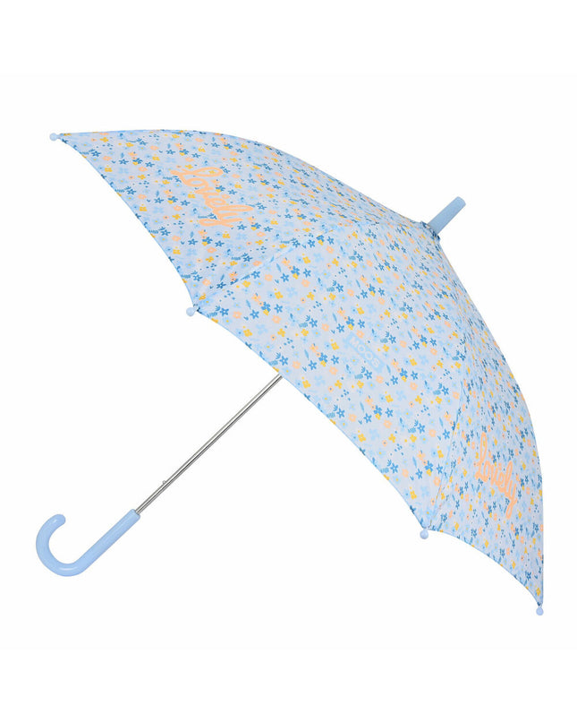 Blue Moos Lovely umbrella with an 86 cm diameter, designed for luggage protection, featuring a compact, sturdy canopy.