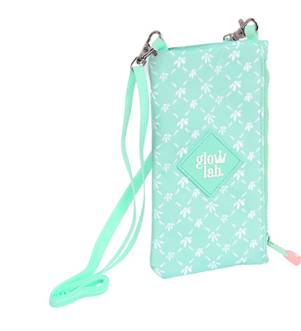 Glow Lab Pepa Groen portemonnee with phone holder, compact wallet and cardholder in vibrant green, featuring multiple compartments.