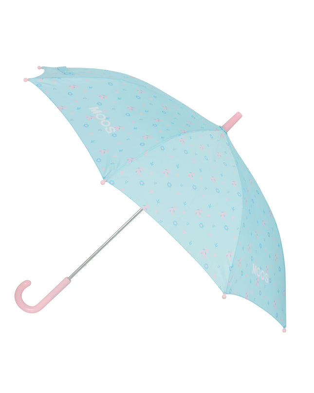 Moos garden umbrella in turquoise, 86 cm diameter, with sturdy bagage-style canopy, perfect for outdoor shade.