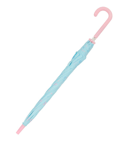 Moos garden umbrella in turquoise with an 86 cm diameter, designed for outdoor use, featuring a sturdy bagage style.