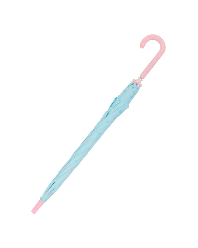 Moos garden umbrella in turquoise with an 86 cm diameter, designed for outdoor use, featuring a sturdy bagage style.