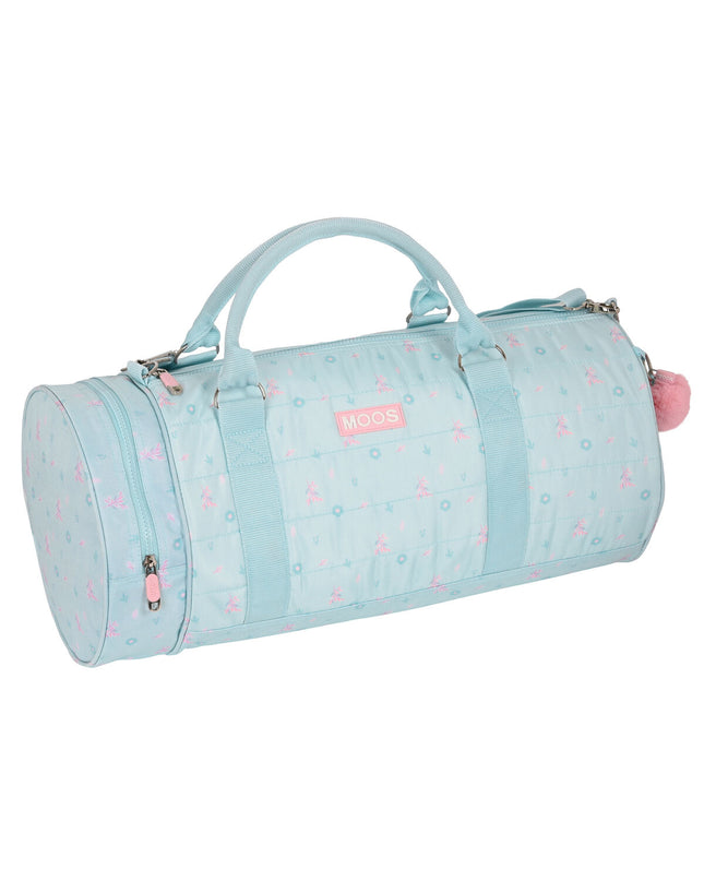 Turquoise Moos Sporttas Garden sports and outdoor bag, 54x24x24 cm, featuring sturdy handles and spacious interior.