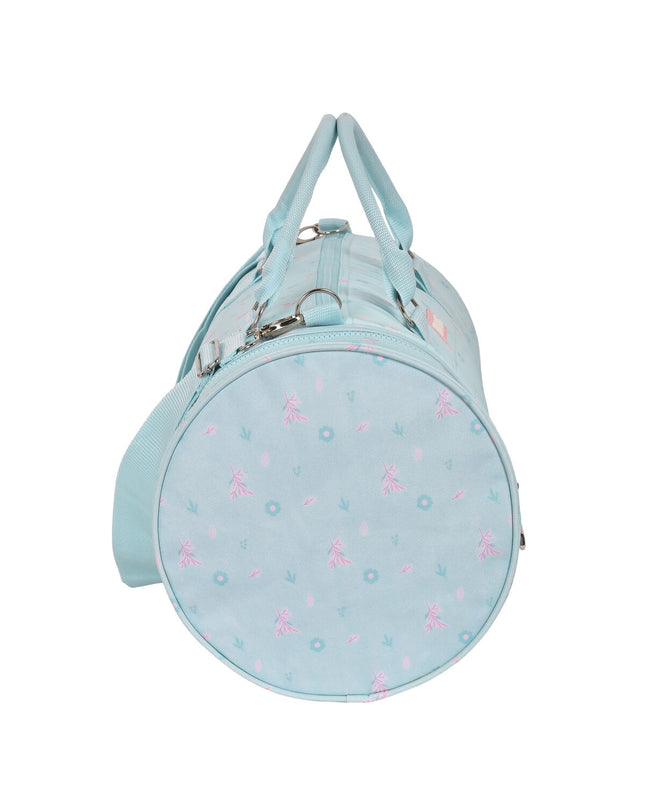Turquoise Moos Sporttas for outdoor activities, measuring 54x24x24 cm, with durable fabric and spacious main compartment.