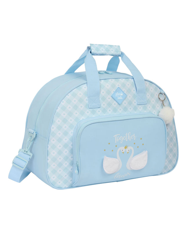 Glow Lab Sporttas Glow Lab Cisnes Licht in blauw, outdoor sporttasje with 48x33x21 cm dimensions featuring light and sporty design.