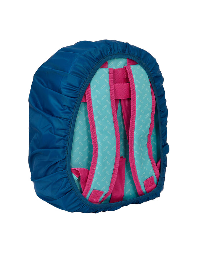 Safta waterproof blue backpack hoes for outdoor sports, designed to protect small marine blue backpacks during outdoor activities.