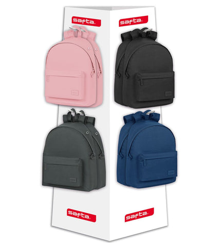 Black Safta sports and outdoor drawstring bag with adjustable cords, measuring 42 x 160 x 42 cm, designed for fans.