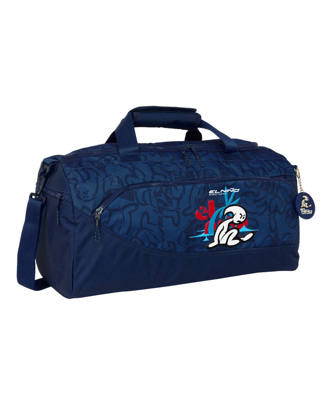El Niño Sporttas El Niño Paradise Marineblauw, 50x25x25 cm, sport en outdoor bag with blue design and sturdy handles.