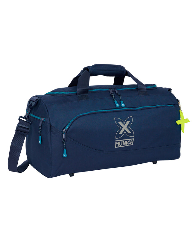 Munich Nautic marine blue sports and outdoor duffel bag, 50x25x25 cm with sturdy handles and spacious main compartment.