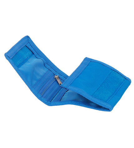 Blue R. C. Deportivo de La Coruña wallet with multiple card slots and compact design, measuring 12.5 x 9.5 x 1 cm.
