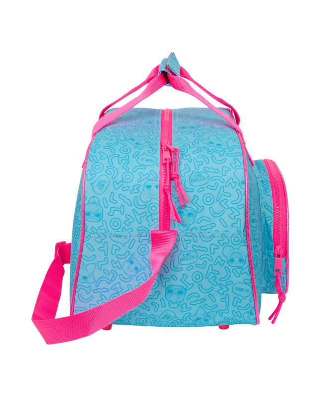 LOL Surprise! Divas blue sports bag, 40x24x23 cm, durable outdoor tote with fun design, perfect for gym and sports activities.