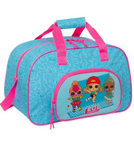 LOL Surprise! Divas blue sports bag with handles, measuring 40x24x23 cm, perfect for outdoor and sports activities.