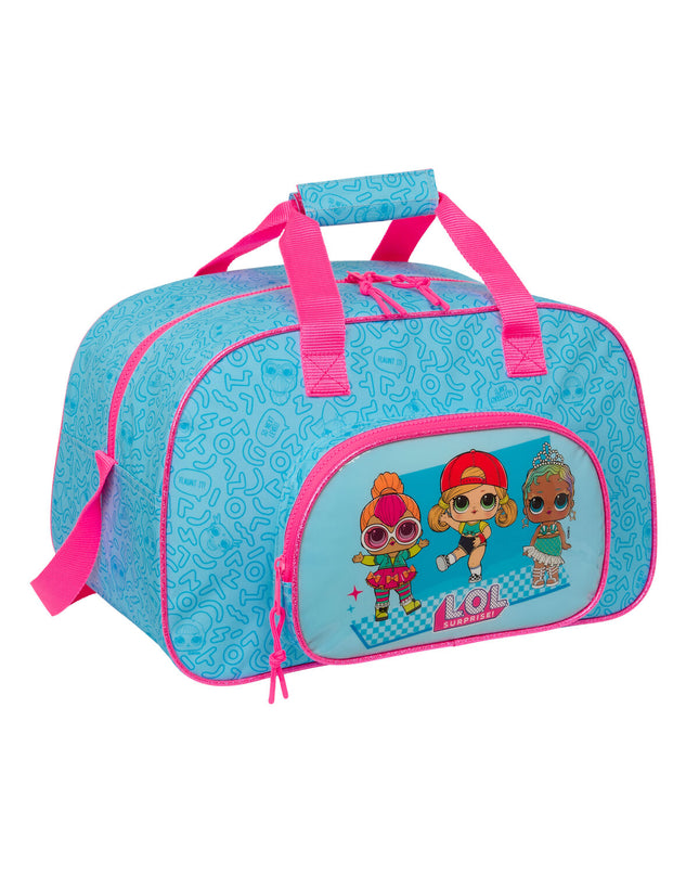 LOL Surprise! Divas blue sports bag with handles, measuring 40x24x23 cm, perfect for outdoor and sports activities.