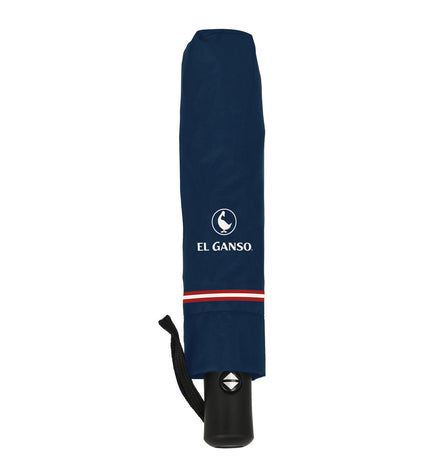 Folding navy blue El Ganso Classic umbrella with 102 cm canopy, compact bagage umbrella for rain protection.