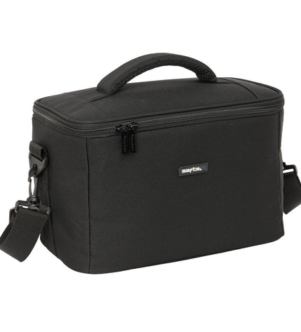 Safta Negro 18-liter portable cooler box for outdoor camping and hiking, measuring 29x19x18 cm with a sturdy design.