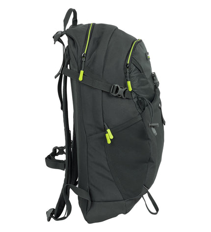 Safta trekking wandelrugzak in grijs with 22L capacity, outdoor sport backpack showing adjustable straps and front pocket.