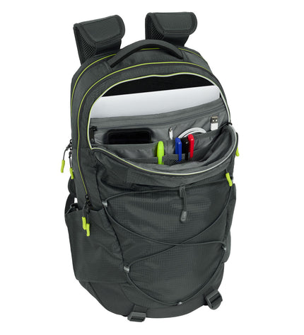 Safta trekking wandelrugzak in grijs, 25L capacity, outdoor sport backpack with adjustable straps and multiple compartments.