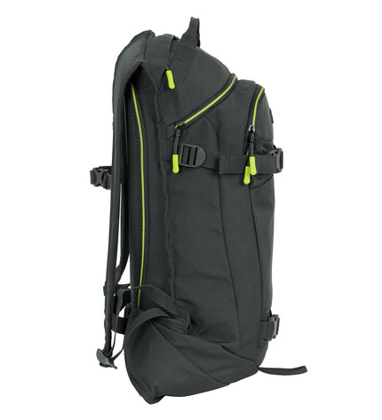 Safta trekking wandelrugzak in grijs with 31L capacity, showing adjustable shoulder straps and multiple compartments for outdoor use.