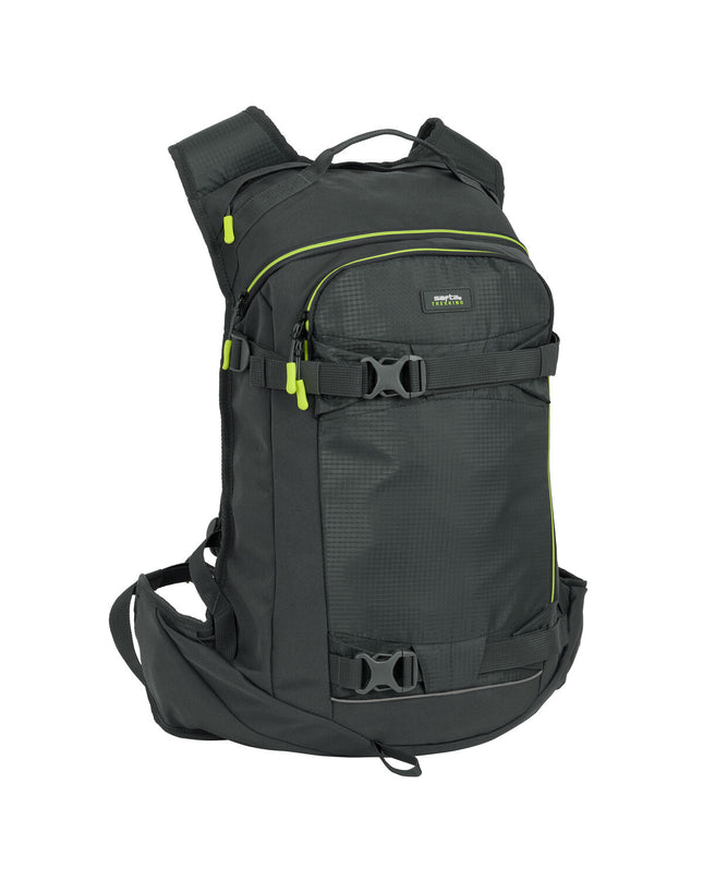 Safta trekking wandelrugzak in grijs with 31L capacity, showing adjustable shoulder straps and front pockets for outdoor adventures.