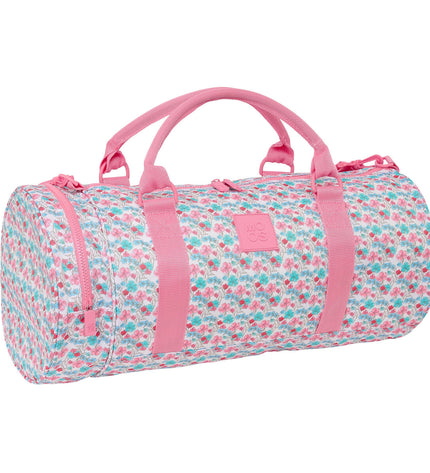 Multicolour Moos sport and outdoor bag with floral design, measuring 54 x 24 x 24 cm, made for sports and travel use.