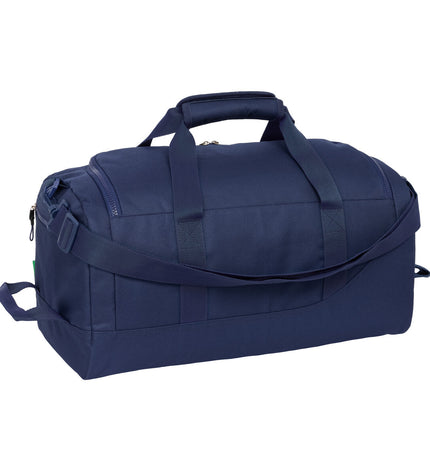 Benetton marine blue sports and outdoor bag with flag design, 50x25x25 cm, ideal for gym or travel use.