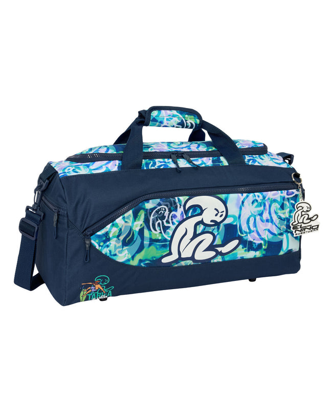 El Niño Sporttas El Niño Kook Marineblauw, outdoor sports bag with dimensions 50x25x25 cm, showing the blue fabric and handles.