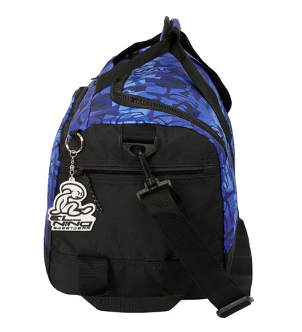 El Niño blue and black sports roller bag with 50x25x25 cm size, durable sport and outdoor gear, with wheels and handles.