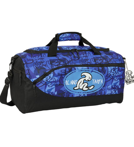 El Niño Sporttas El Niño roller bag in blue and black with 50x25x25 cm size, suitable for sports and outdoor activities.